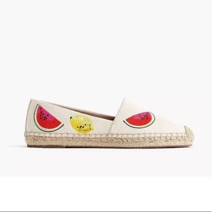 JCREW - embroidered fruit Espadrilles 🍉